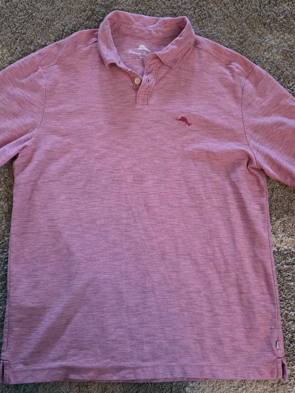 Tommy Bahama Men’s Heathered Rose Polo Shirt